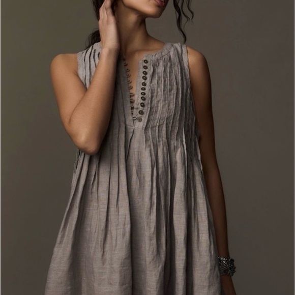 Anthropologie Dresses & Skirts - Anthropologie Sleeveless Gray Midi Dress